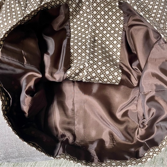 Talbots Rattan Cane Print 100% Cotton Fully Lined Button Up Jacket Office Work - Picture 10 of 12